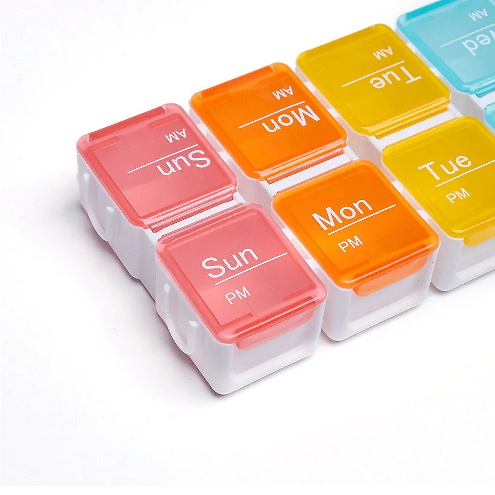 14 Grid Pill Box Portable Digital Mini Electric Pocket Convenient Smart Pill Box Organizer Timer Reminder Travel Case Supplies