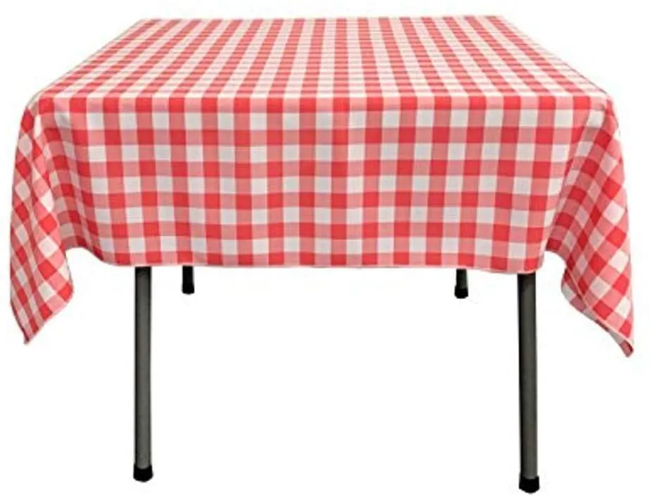 30"x30" SQUARE TABLECLOTH POLYESTER CHECKERED.