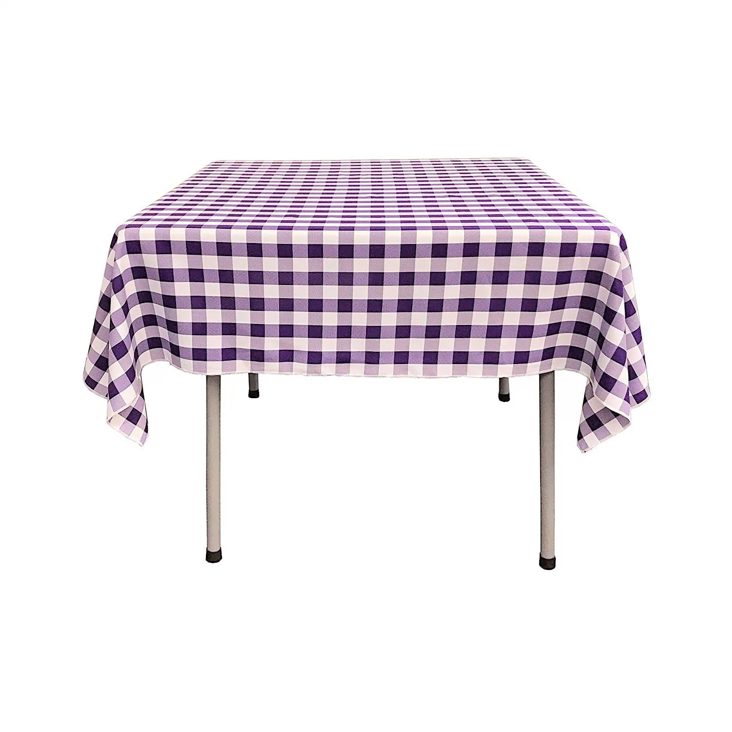 30"x30" SQUARE TABLECLOTH POLYESTER CHECKERED.