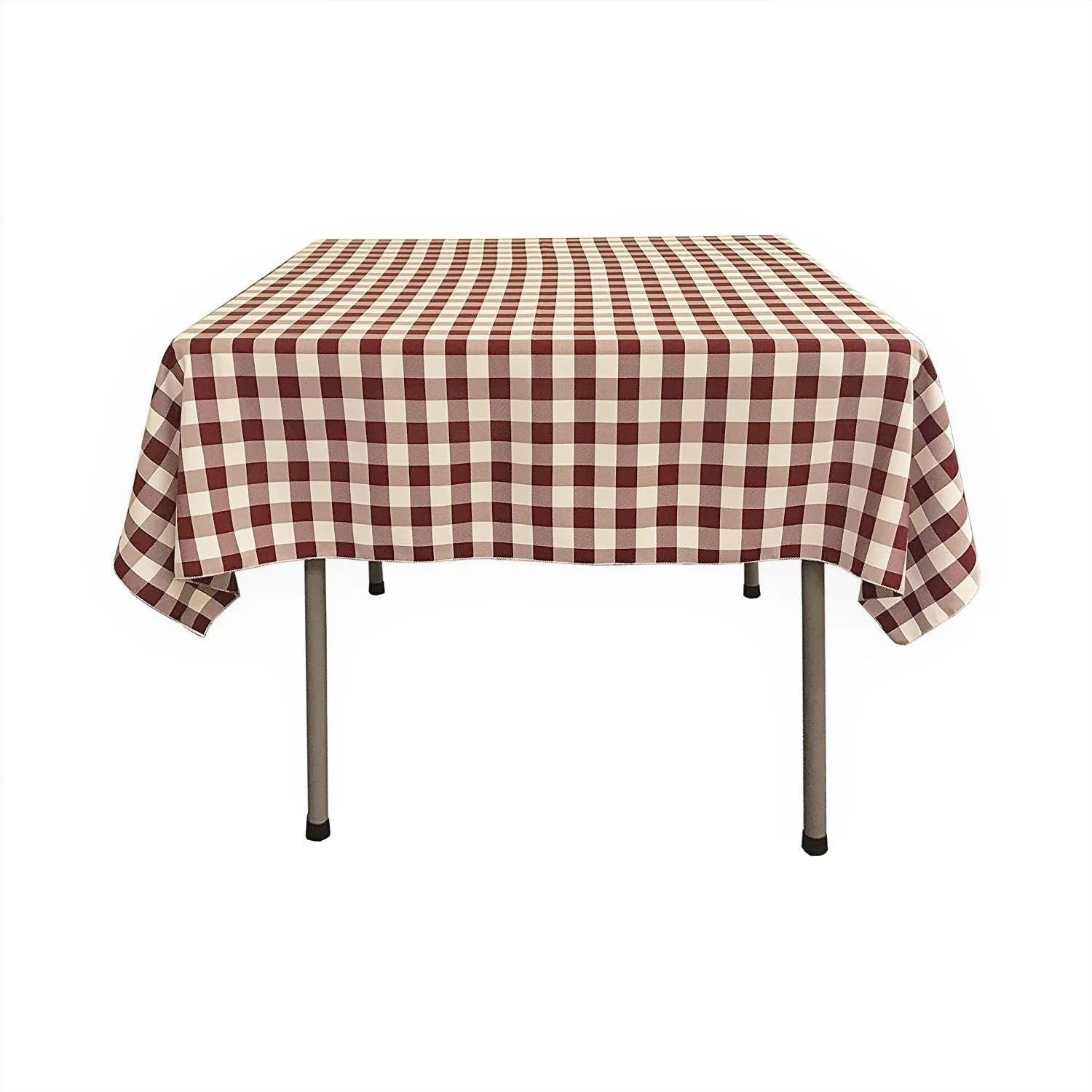 30"x30" SQUARE TABLECLOTH POLYESTER CHECKERED.