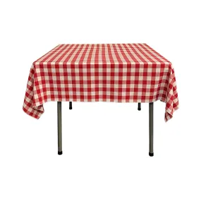 30"x30" SQUARE TABLECLOTH POLYESTER CHECKERED.