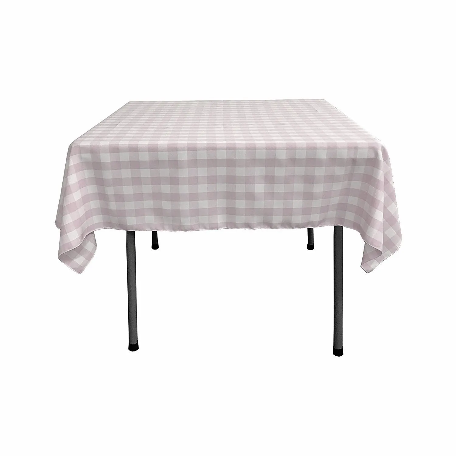 54" x 54" Square Tablecloth for 42" Square Small Coffee Table with 6" Drop, Polyester Checkered Gingham Plaid Table Overlay