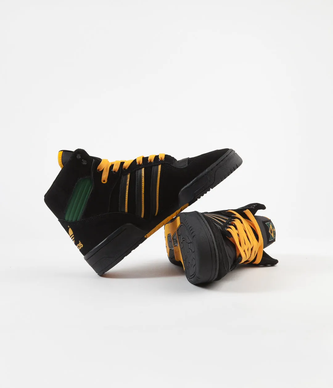 Adidas Rivalry Hi OG 'Na-Kel' Shoes - Core Black / Collegiate Gold / Collegiate Green