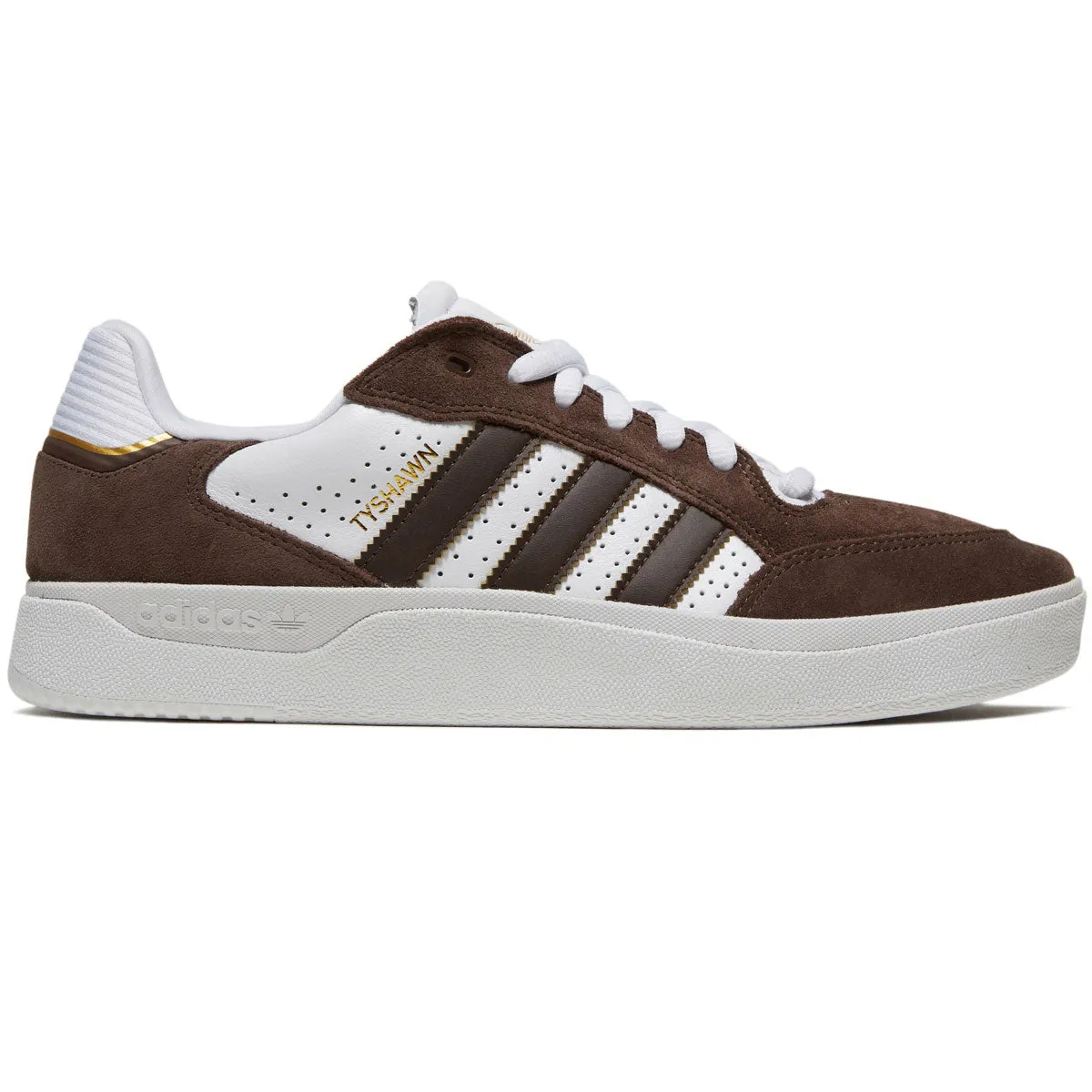 Adidas Tyshawn Low Shoes - Brown/White/Gold Metallic