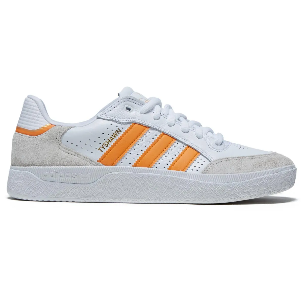 Adidas Tyshawn Low Shoes - White/Crystal White/Gold Metallic