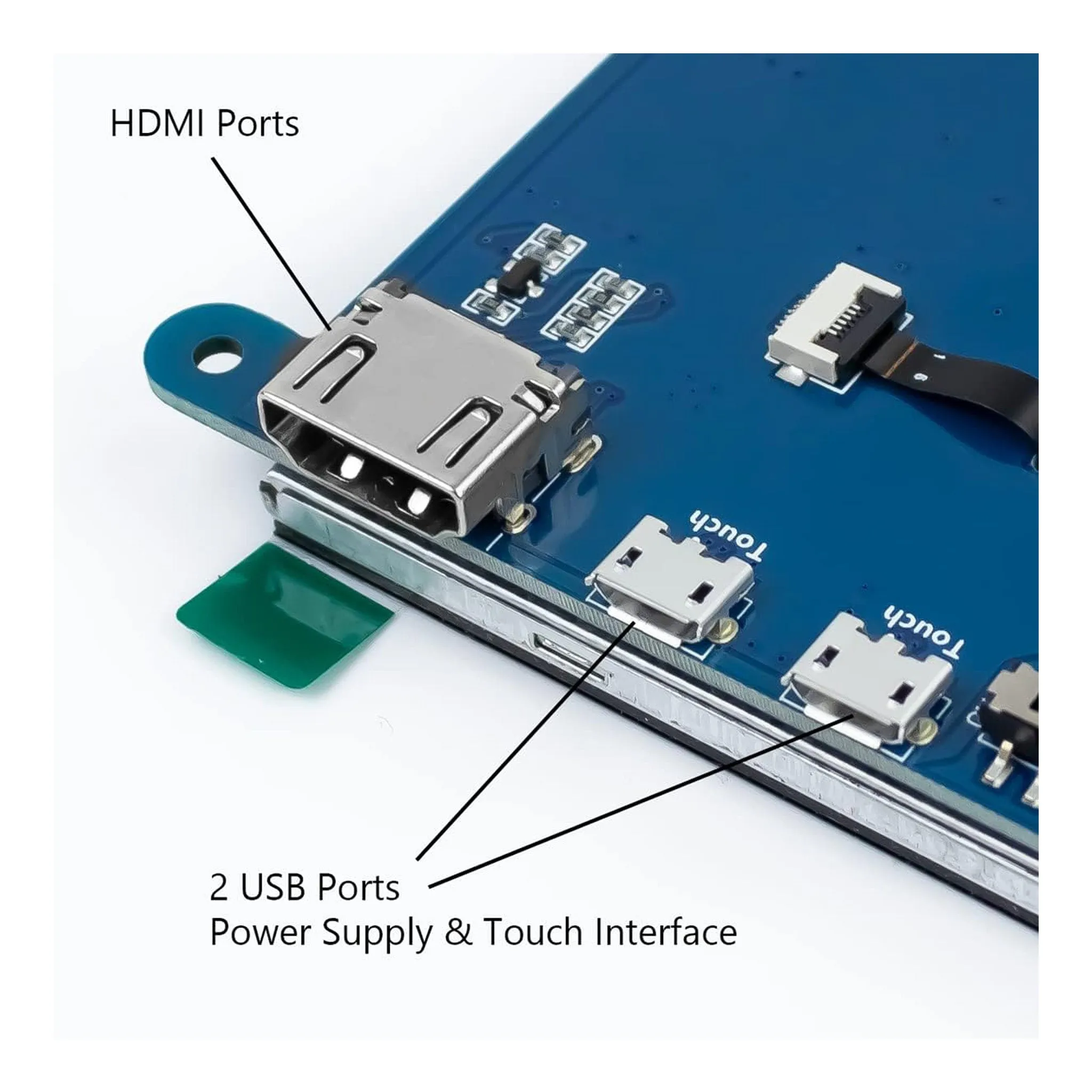 Altex Preferred MFG 7-Inch 1024x600 IPS LCD Touch Screen Capacitive Display Panel with HDMI Port