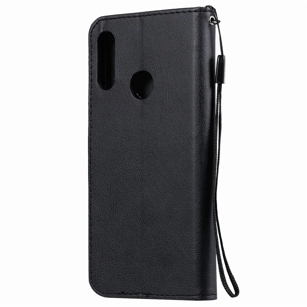 Anymob Motorola Black Flip Leather Case Luxury Retro Book Wallet Mobile Phone Bag