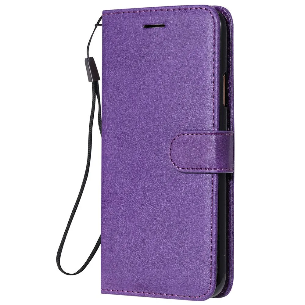 Anymob Motorola Purple Flip Leather Case Luxury Retro Book Wallet Mobile Phone Bag