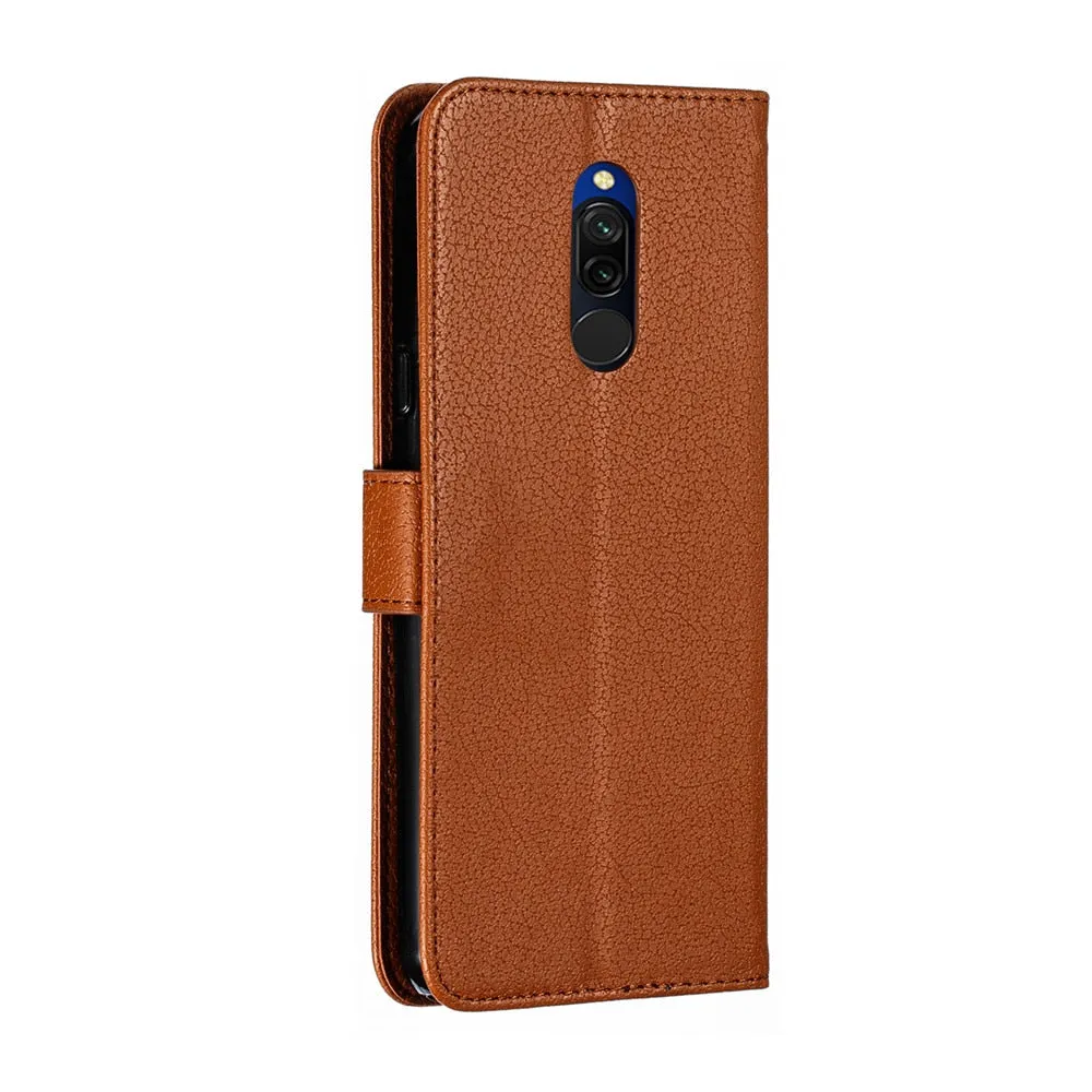 Anymob Xiaomi Redmi Brown Leather Case Retro Wallet Flip Phone Cover Protection