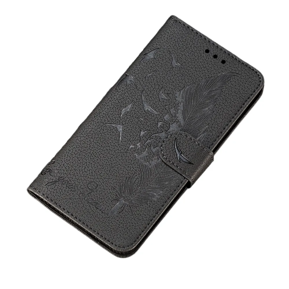 Anymob Xiaomi Redmi Gray Leather Case Retro Wallet Flip Phone Cover Protection