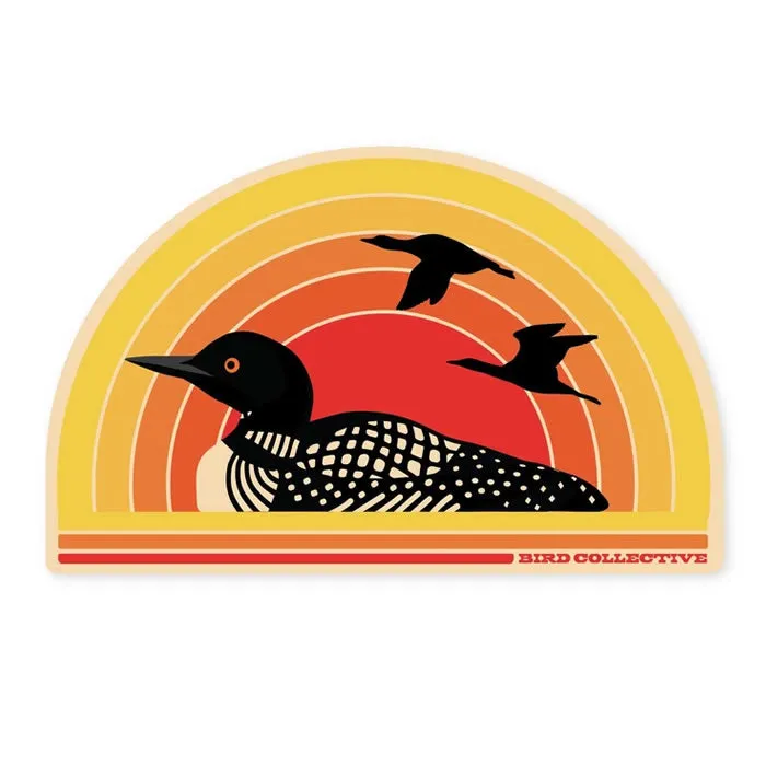 Bird Collective Retro Loon Sticker