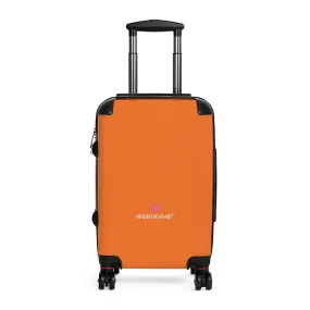 Bright Orange Cabin Suitcase, Carry On Luggage With 2 Inner Pockets & Built in TSA-approved Lock With 360° Swivel