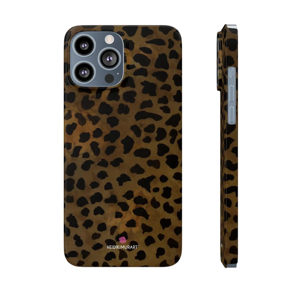 Brown Cheetah Animal Phone Case, Animal Print Case Mate Slim Tough Phone Cases-Made in USA