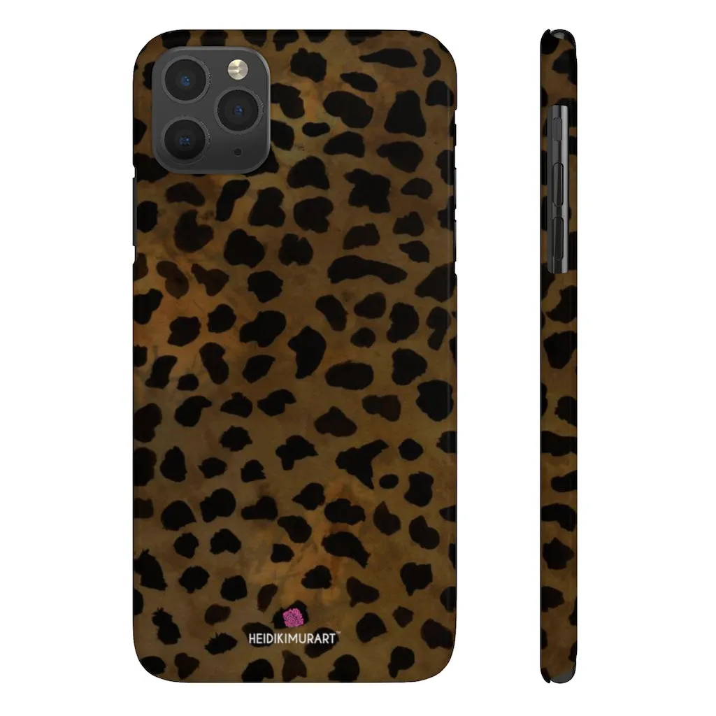 Brown Cheetah Animal Phone Case, Animal Print Case Mate Slim Tough Phone Cases-Made in USA