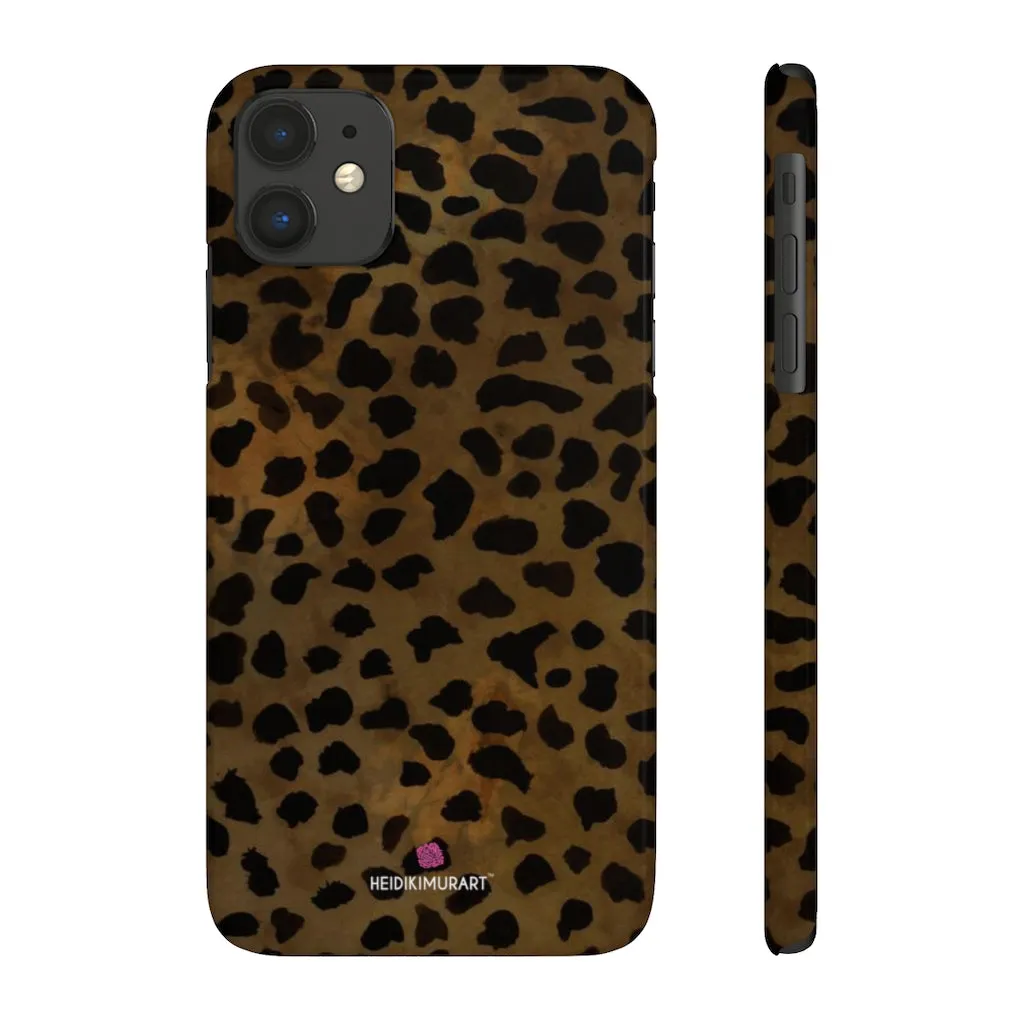 Brown Cheetah Animal Phone Case, Animal Print Case Mate Slim Tough Phone Cases-Made in USA