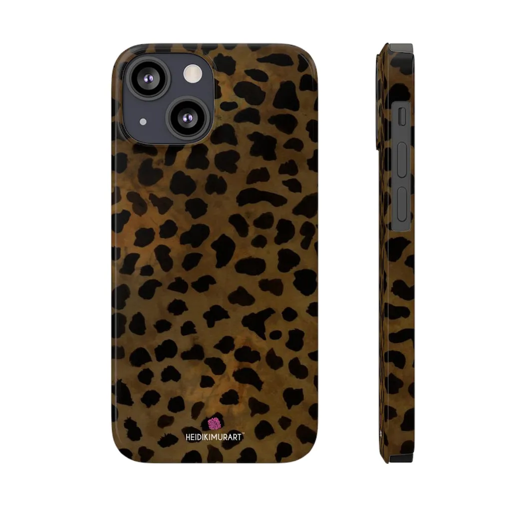 Brown Cheetah Animal Phone Case, Animal Print Case Mate Slim Tough Phone Cases-Made in USA