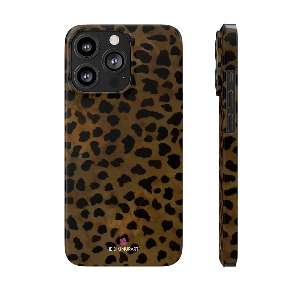 Brown Cheetah Animal Phone Case, Animal Print Case Mate Slim Tough Phone Cases-Made in USA