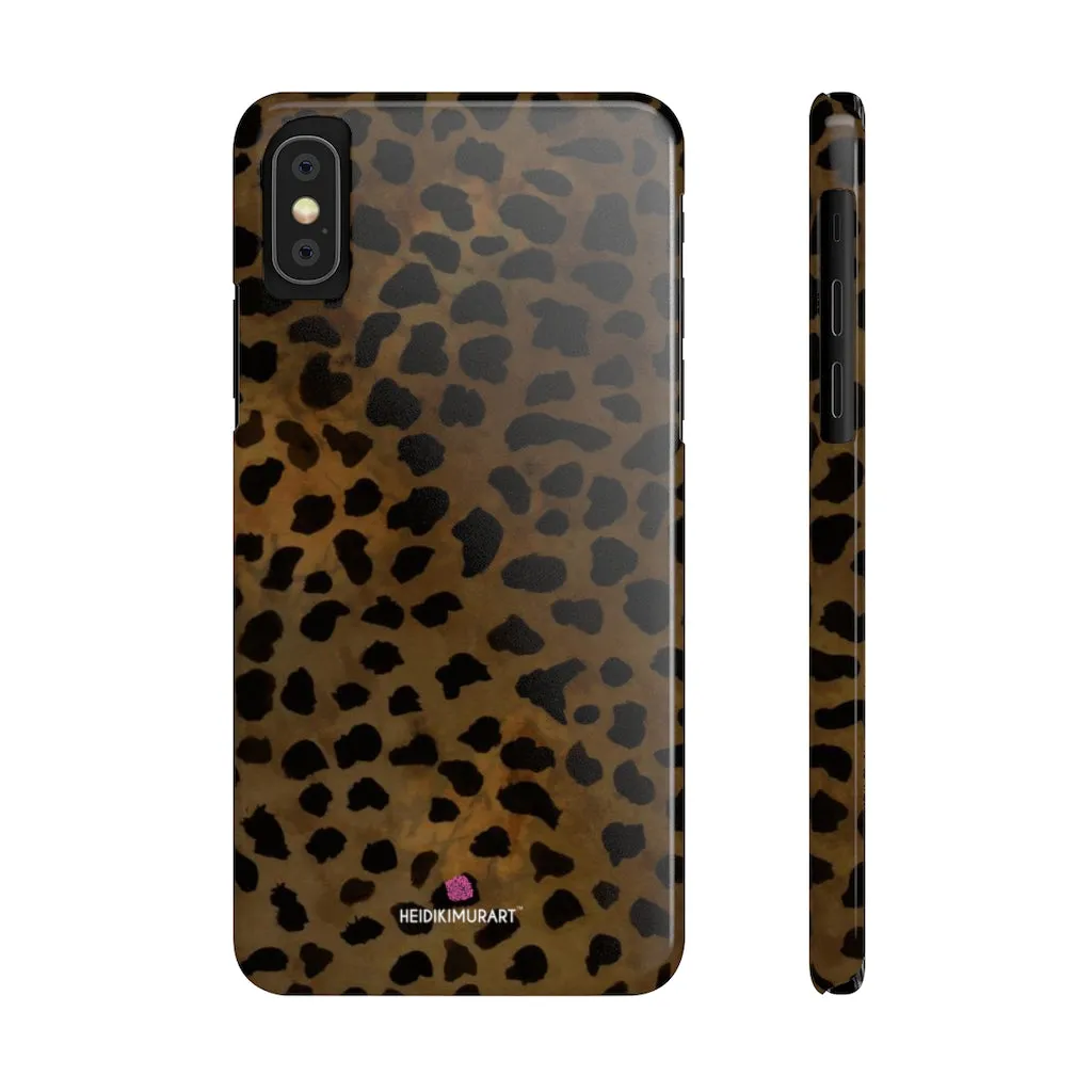 Brown Cheetah Animal Phone Case, Animal Print Case Mate Slim Tough Phone Cases-Made in USA