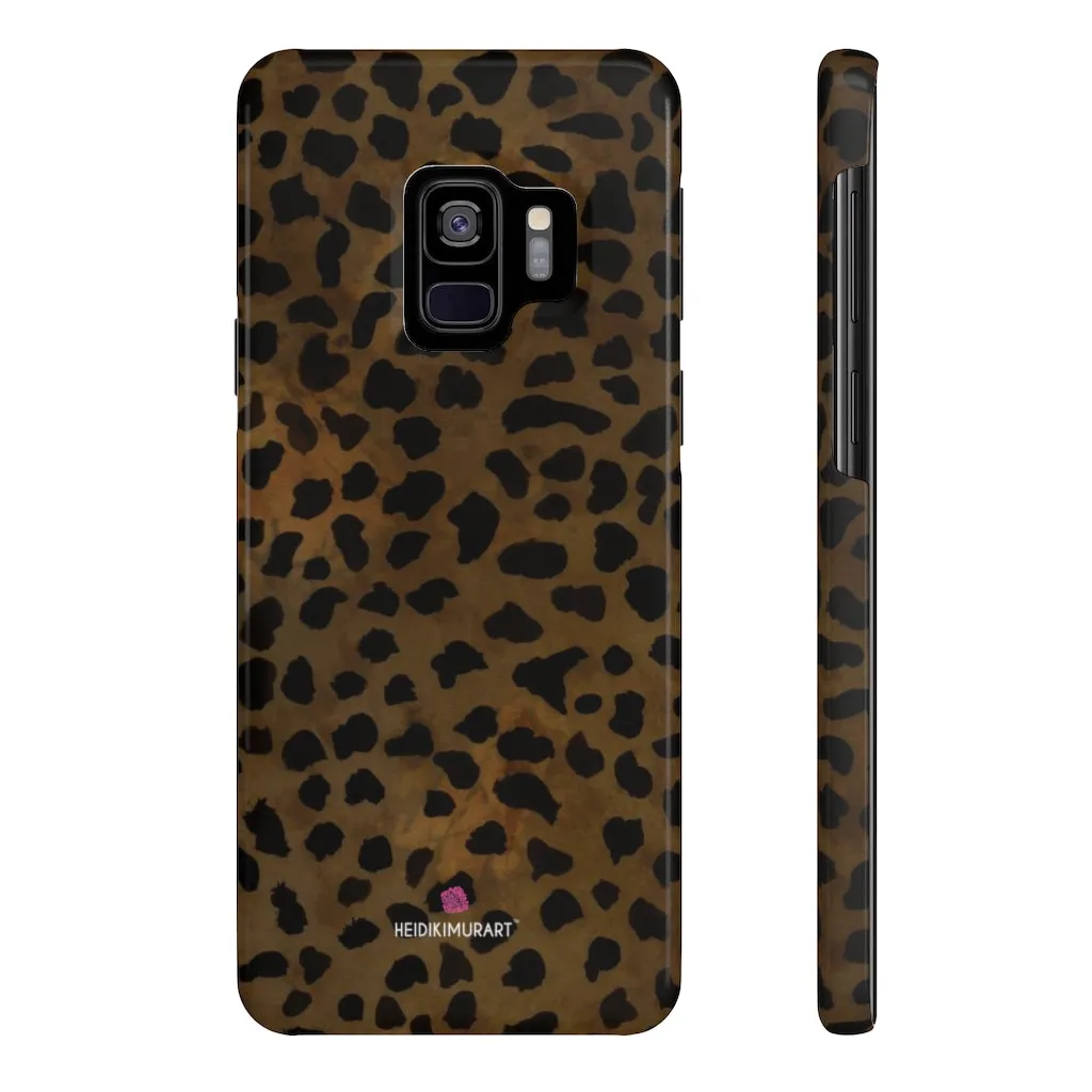 Brown Cheetah Animal Phone Case, Animal Print Case Mate Slim Tough Phone Cases-Made in USA