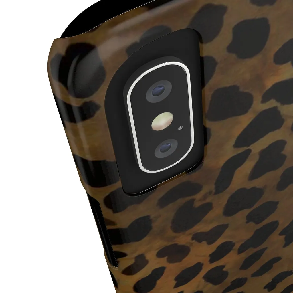 Brown Cheetah Animal Phone Case, Animal Print Case Mate Slim Tough Phone Cases-Made in USA