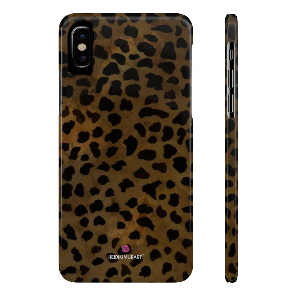 Brown Cheetah Animal Phone Case, Animal Print Case Mate Slim Tough Phone Cases-Made in USA