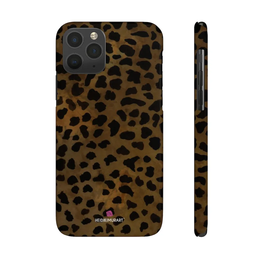 Brown Cheetah Animal Phone Case, Animal Print Case Mate Slim Tough Phone Cases-Made in USA