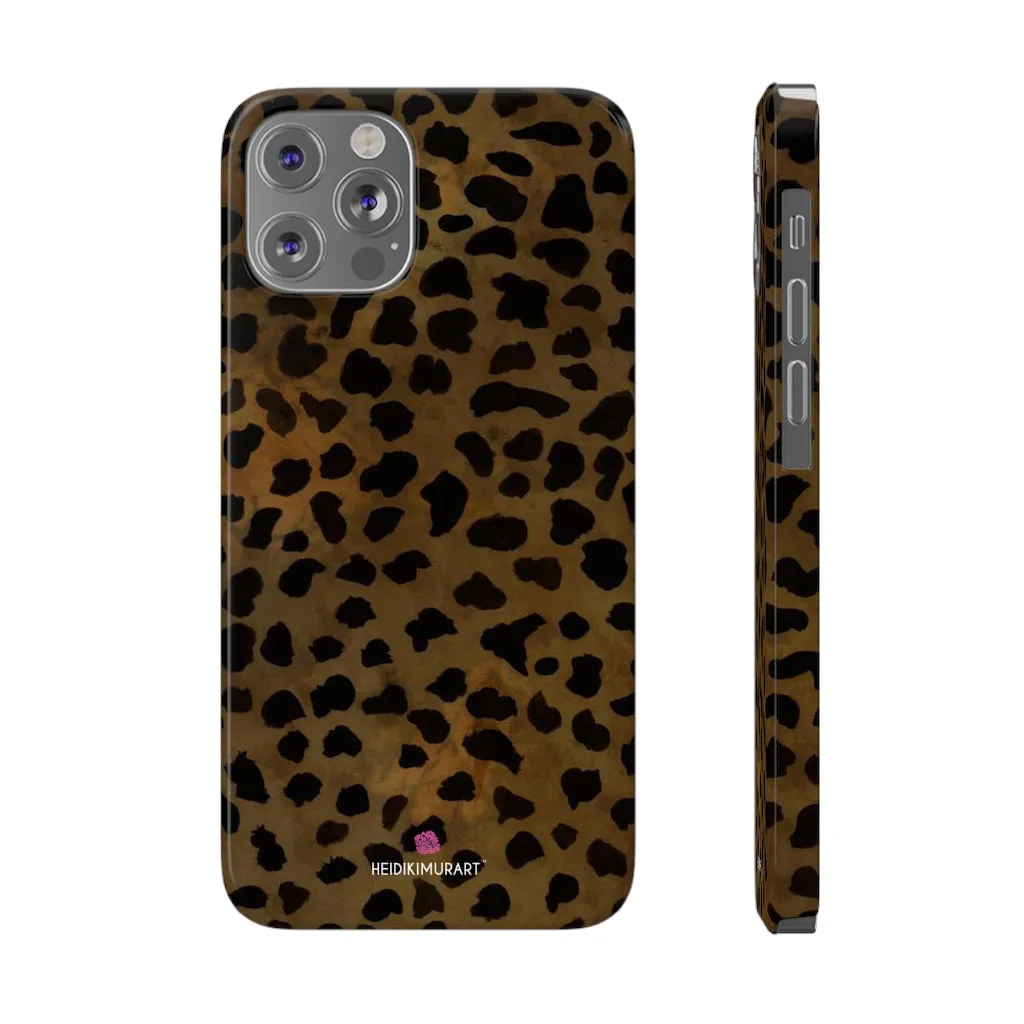 Brown Cheetah Animal Phone Case, Animal Print Case Mate Slim Tough Phone Cases-Made in USA