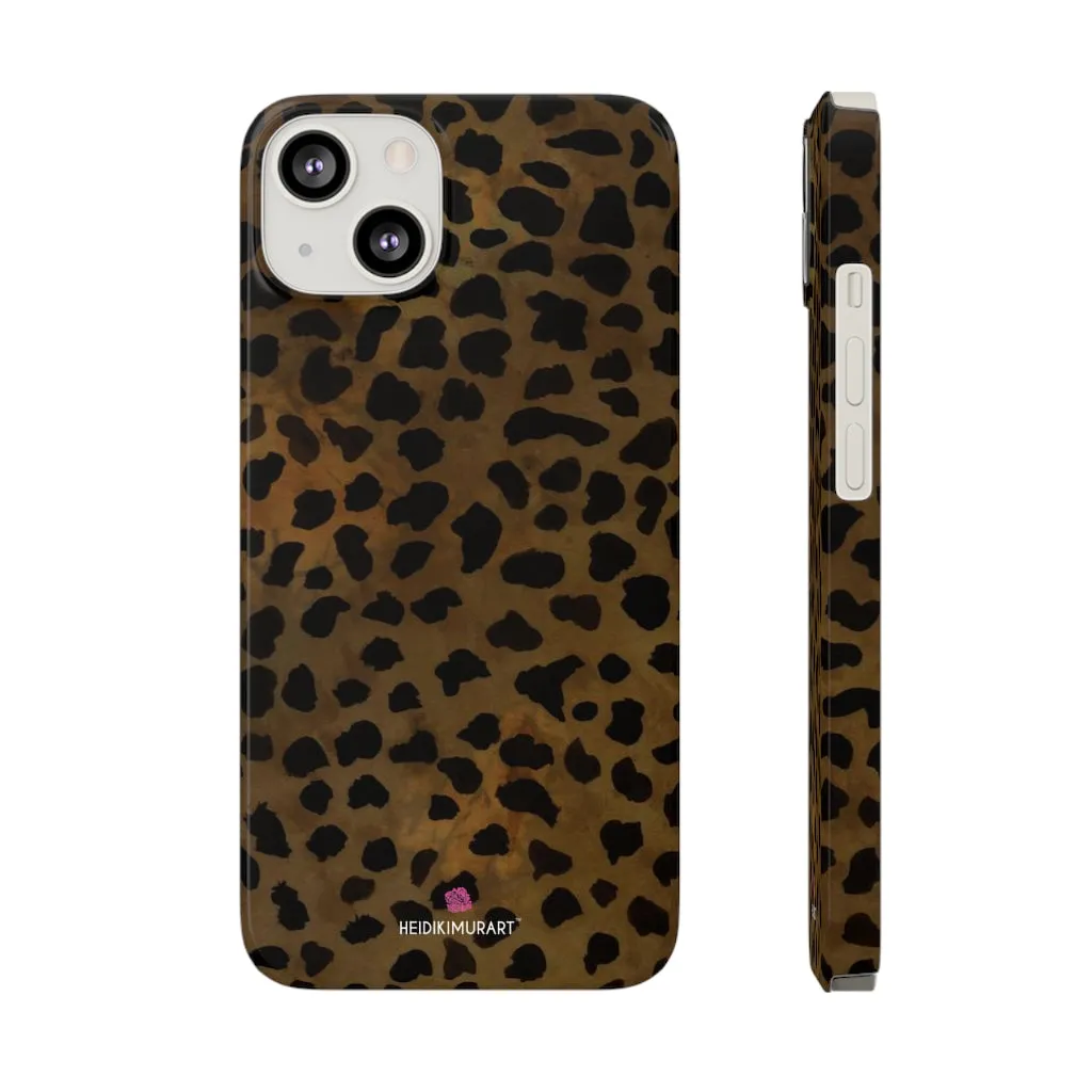 Brown Cheetah Animal Phone Case, Animal Print Case Mate Slim Tough Phone Cases-Made in USA