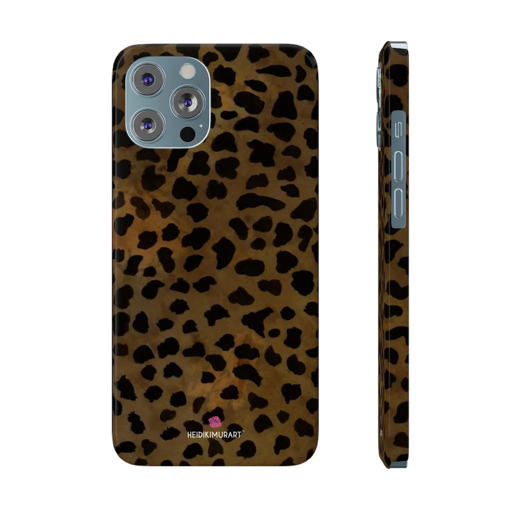 Brown Cheetah Animal Phone Case, Animal Print Case Mate Slim Tough Phone Cases-Made in USA