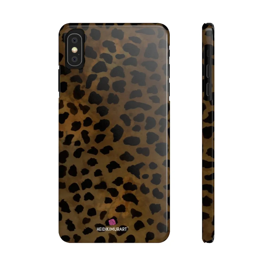 Brown Cheetah Animal Phone Case, Animal Print Case Mate Slim Tough Phone Cases-Made in USA