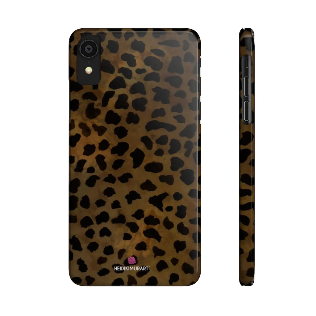 Brown Cheetah Animal Phone Case, Animal Print Case Mate Slim Tough Phone Cases-Made in USA