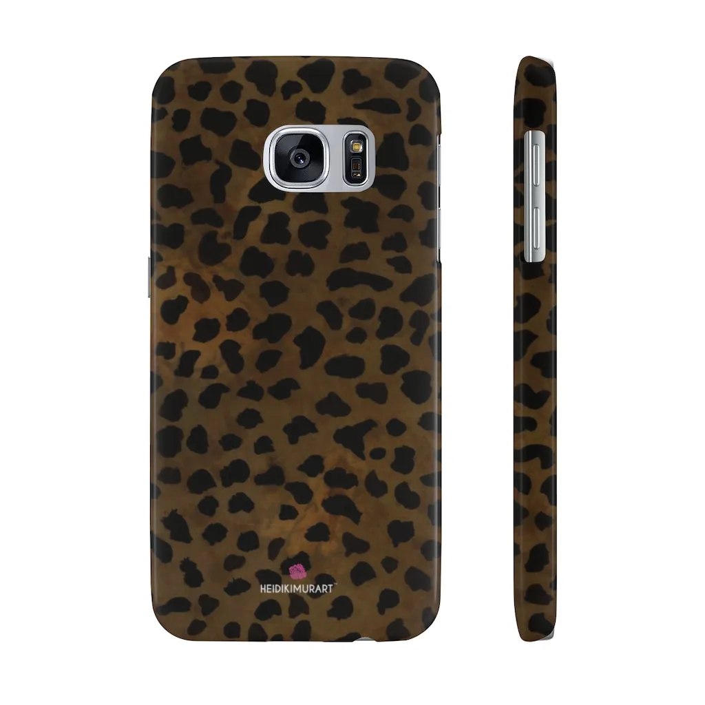 Brown Cheetah Animal Phone Case, Animal Print Case Mate Slim Tough Phone Cases-Made in USA