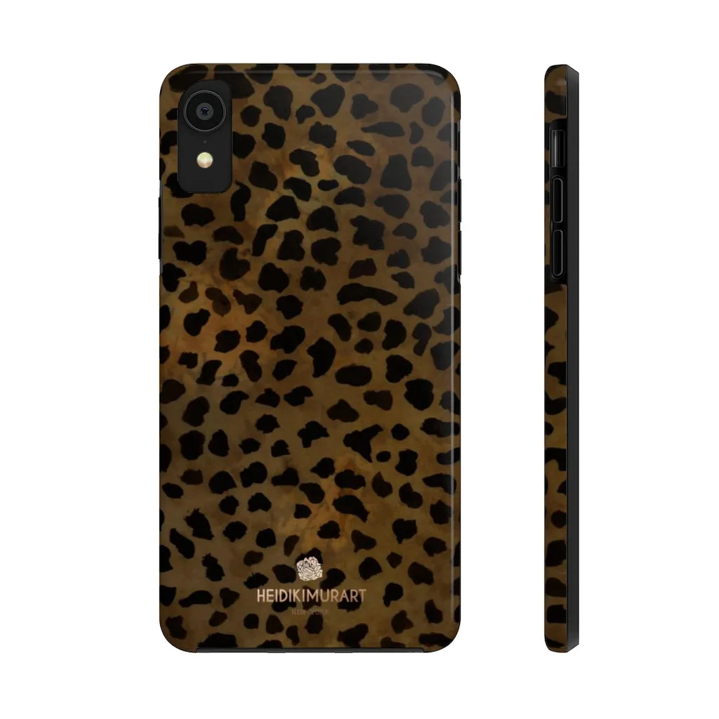 Brown Cheetah Animal Print Phone Case, Animal Print Case Mate Tough Phone Cases-Made in USA