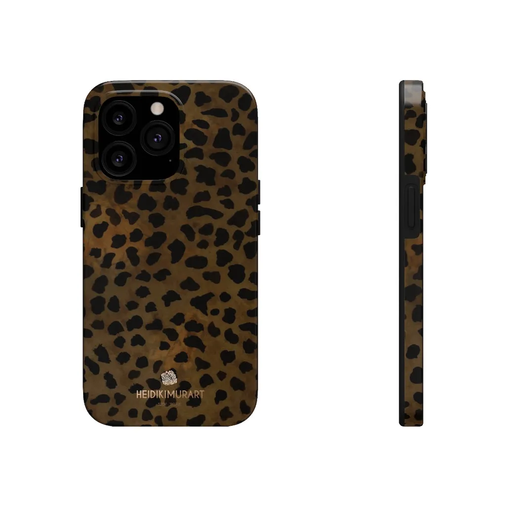 Brown Cheetah Animal Print Phone Case, Animal Print Case Mate Tough Phone Cases-Made in USA