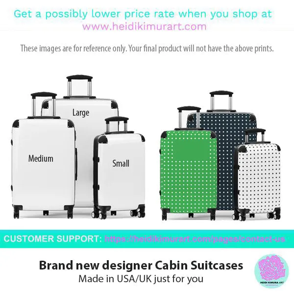 Brown Solid Color Designer Suitcases, Modern Simple Minimalist Designer Suitcase Luggage (Small, Medium, Large)