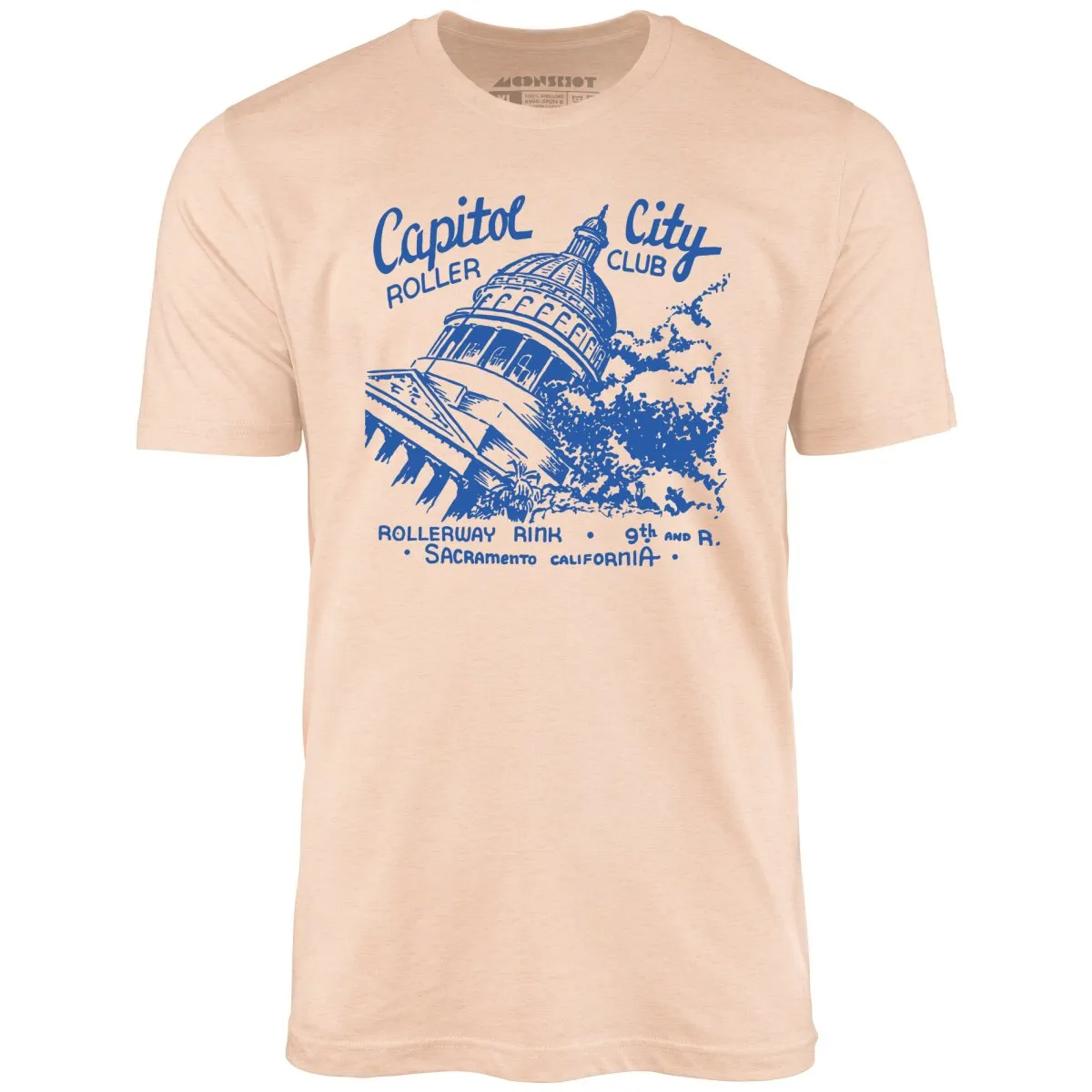 Capitol City Roller Club - Sacramento, CA - Vintage Roller Rink - Unisex T-Shirt