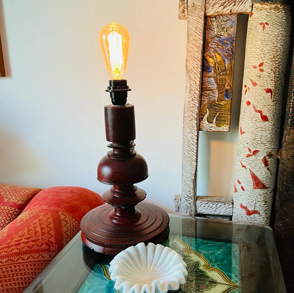 Chirag -4 : Retro, Industrial Style  Wooden Lamp