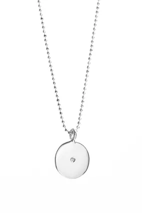 CIRCLE CHARM NECKLACE with DIAMOND by ARIEL GORDON