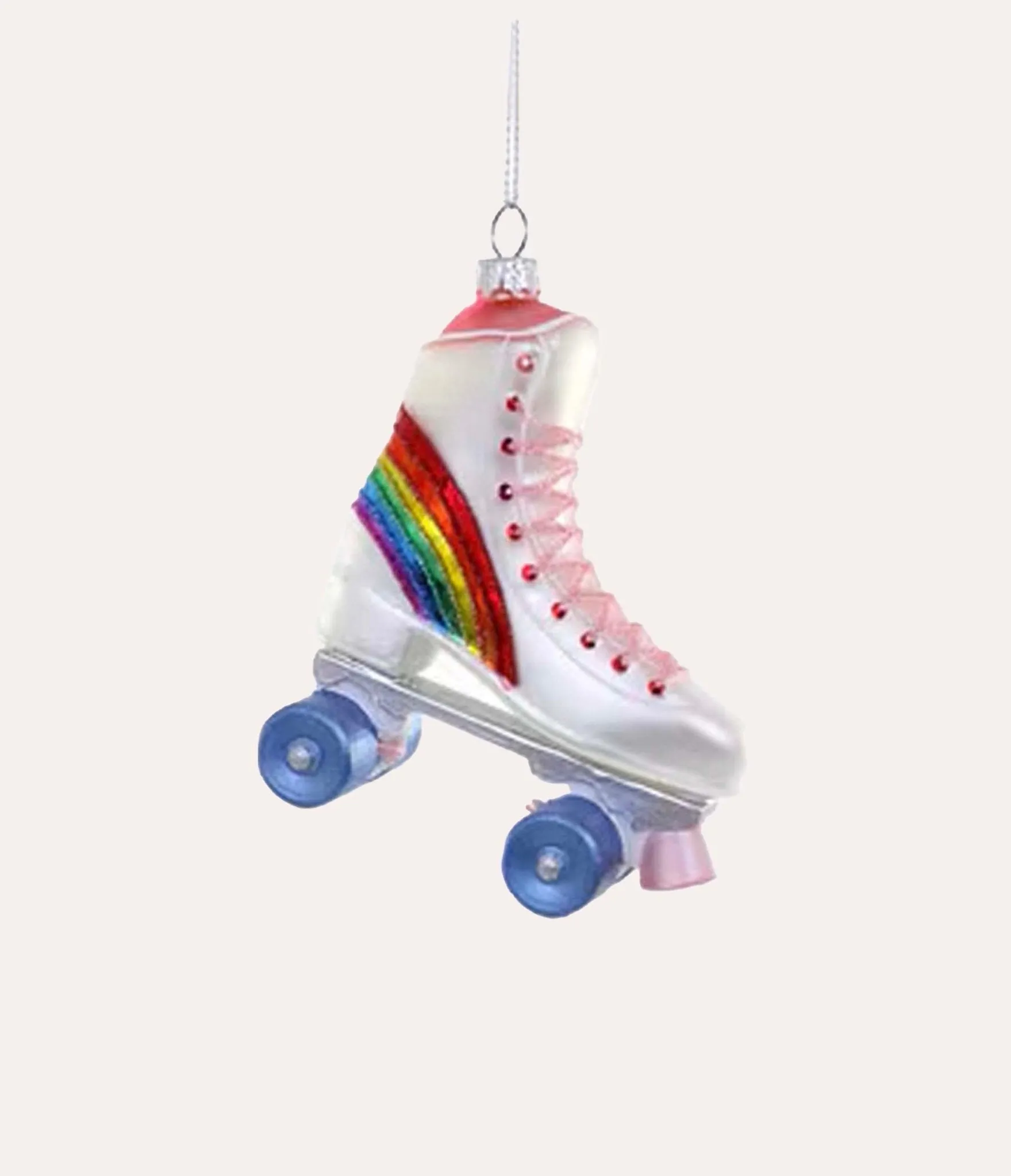 Cody Foster Silver & Rainbow Roller Skate Ornament