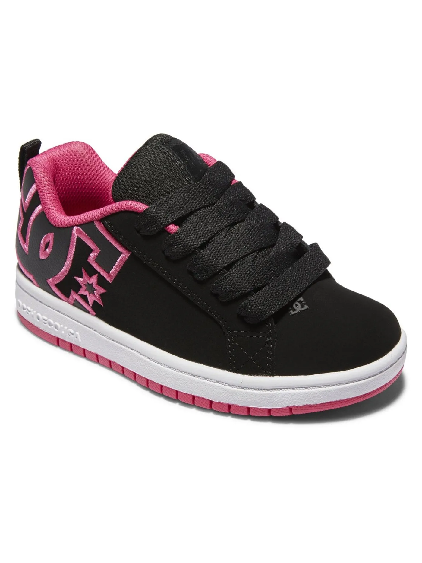 Court Graffik Black/Pink Stencil Shoes (Kids)