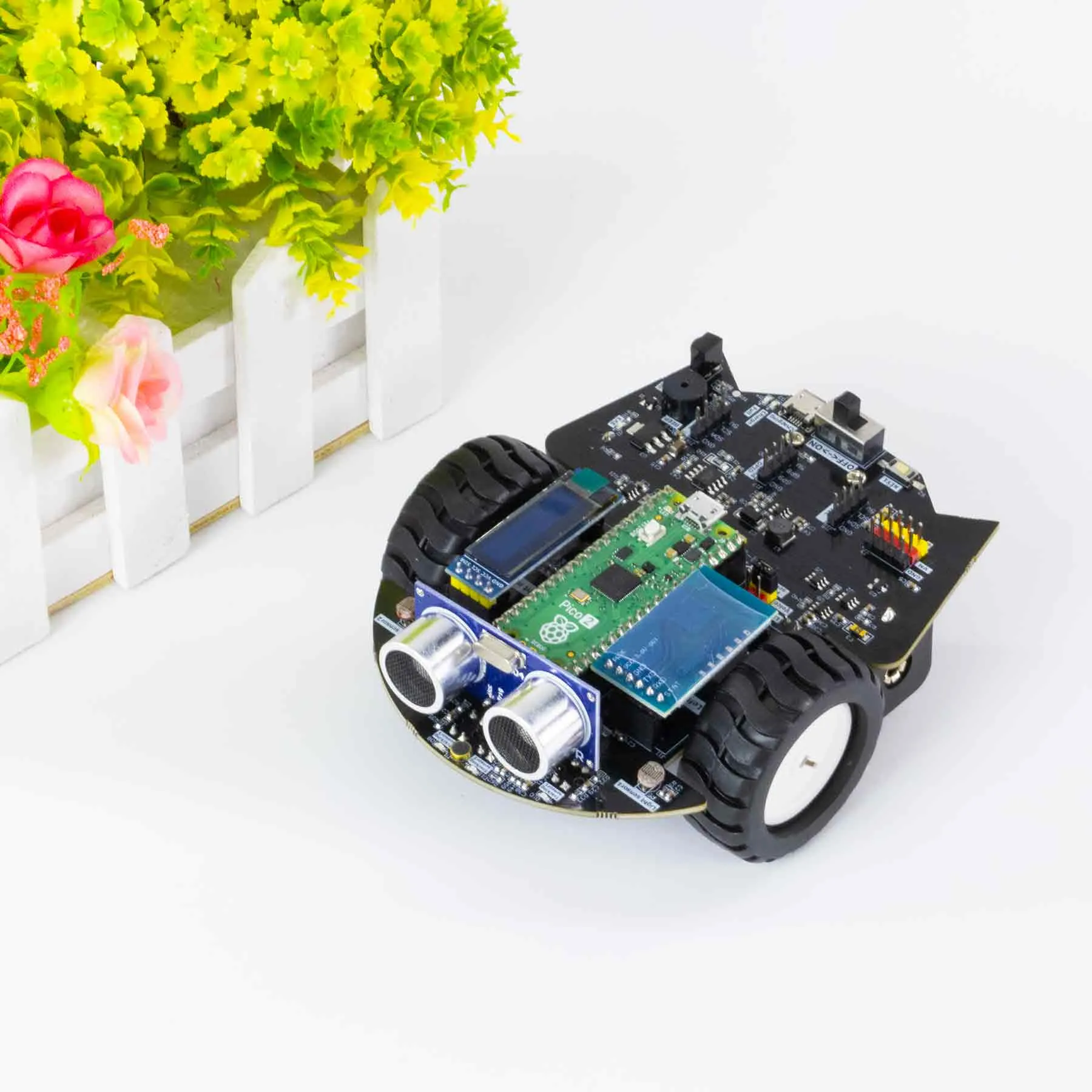 Cute robot car for Raspberry Pi Pico 2 support MicroPython programming