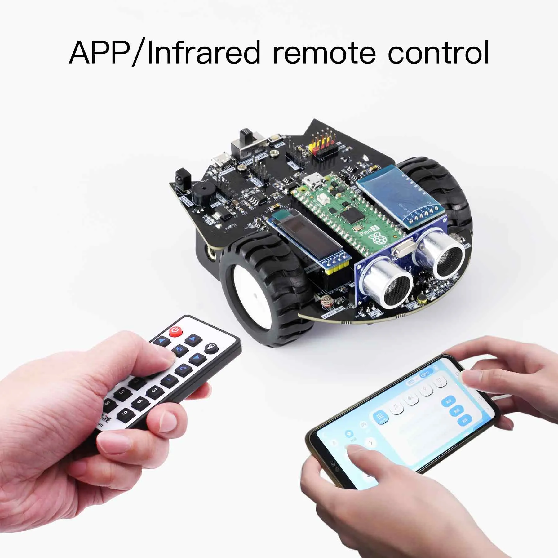 Cute robot car for Raspberry Pi Pico 2 support MicroPython programming