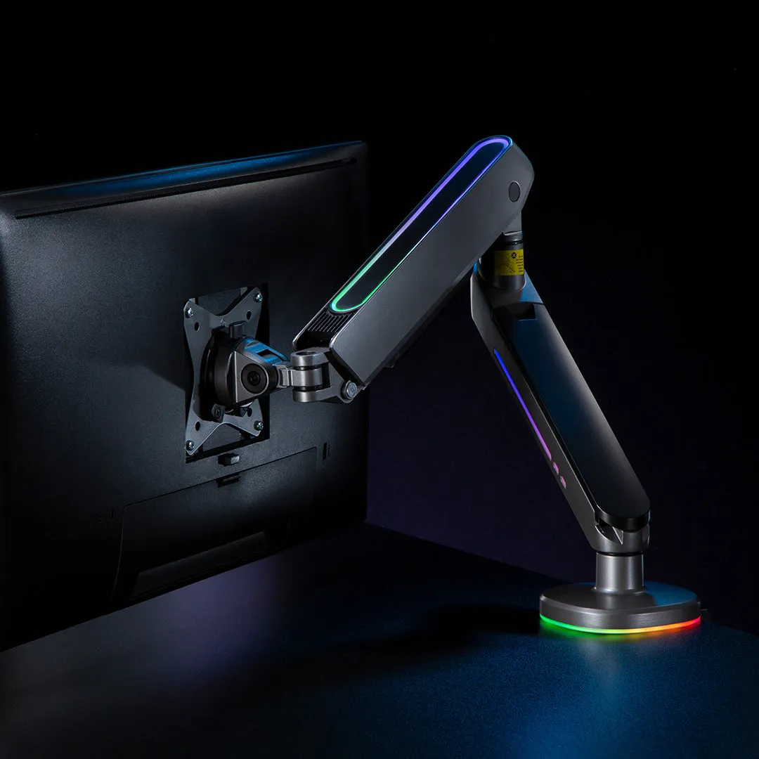 Desky Single LED Monitor Arm