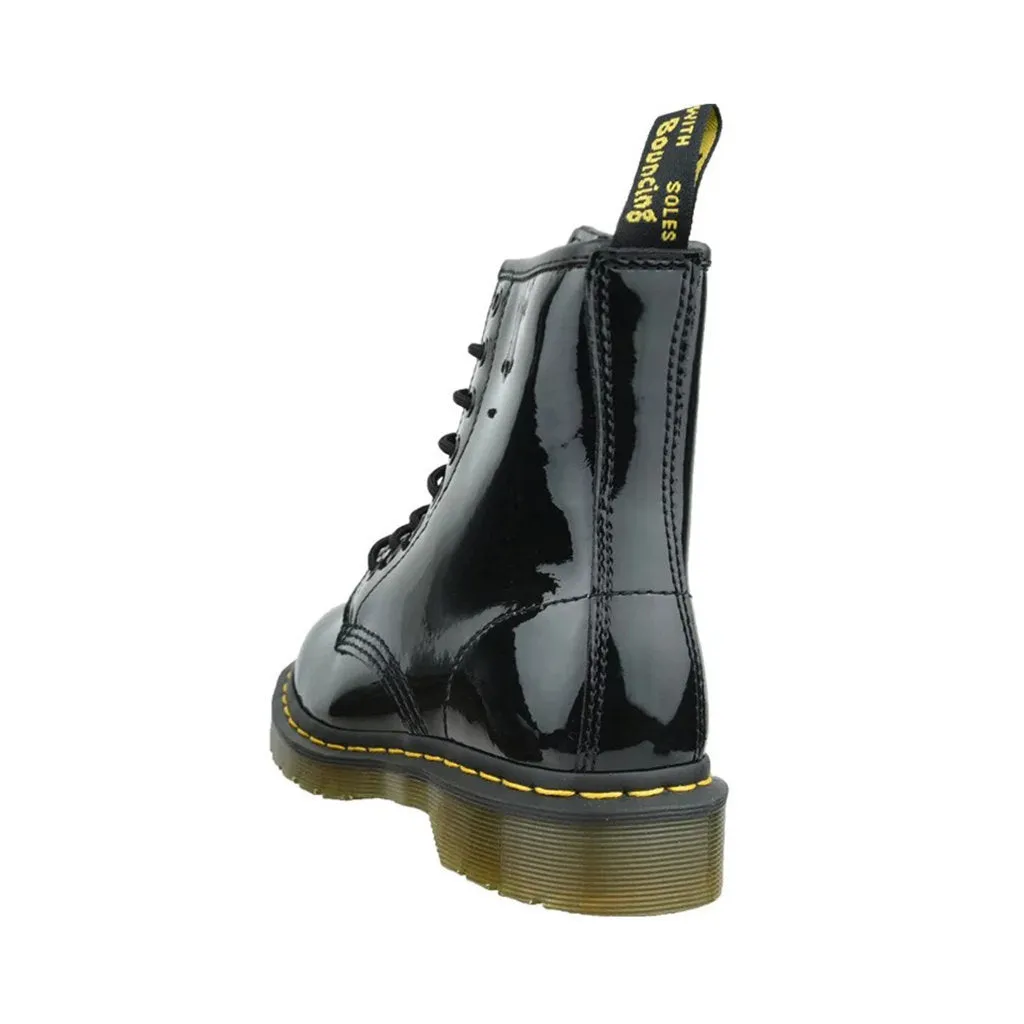 Dr. Martens 1460 Patent Lamper 8 Eyelet Black Patent Womens Boots - UK 6.5