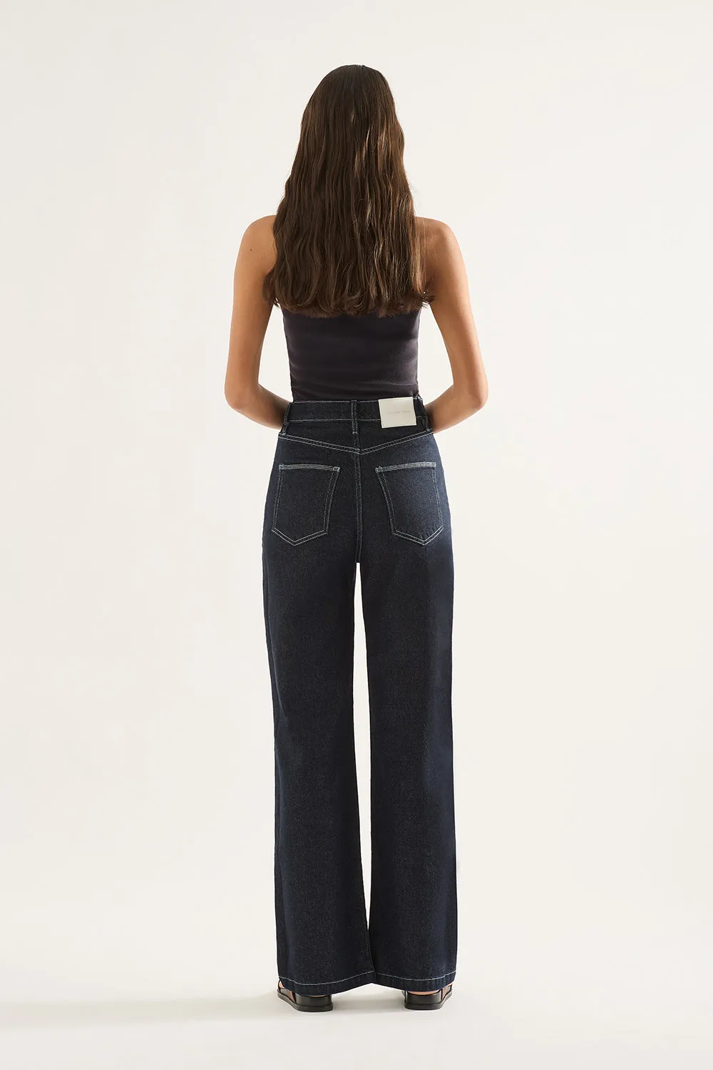 Ellie High Rise Wide Leg Jean - Rinse