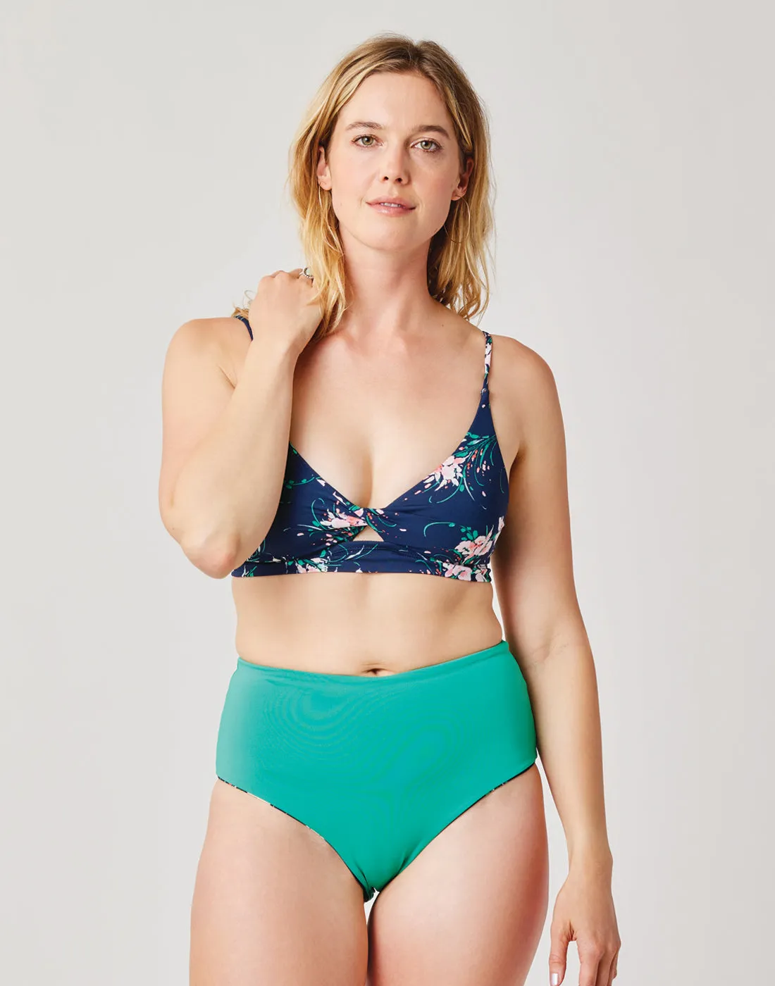 Erin Reversible Bottom: Bouquet/Fern - FINAL SALE