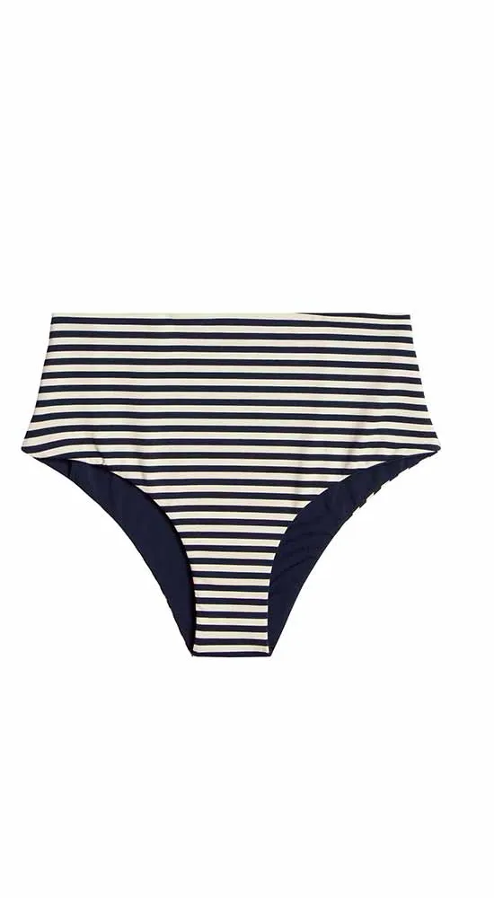 Erin Reversible Bottom: Navy Stripe/Navy - FINAL SALE