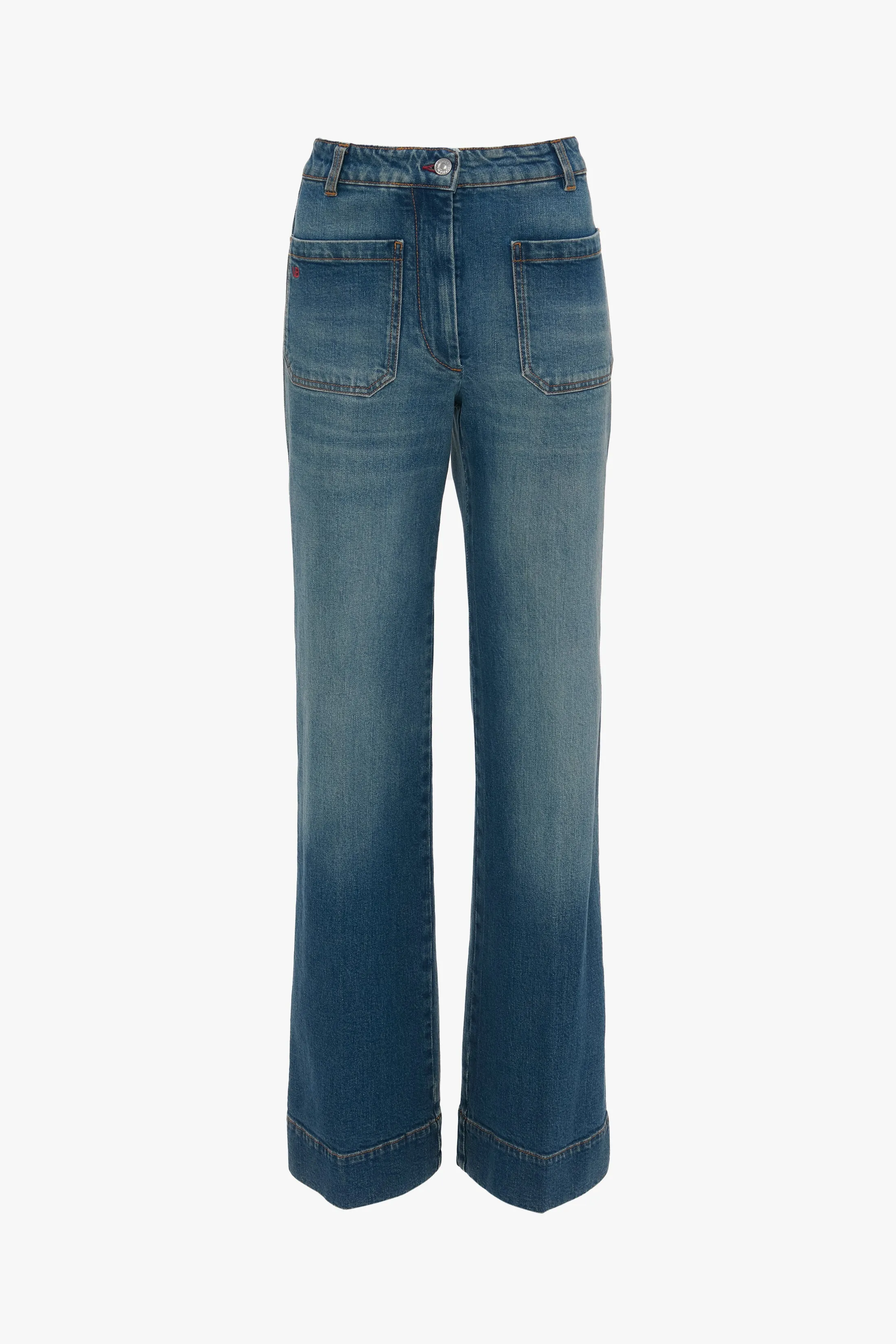 Exclusive Alina High Waisted Stretch Jean In Mid Blue