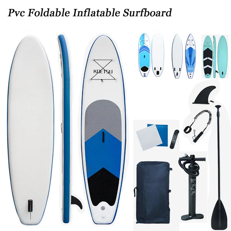 Foldable Inflatable Surfboard Anti-Skidding White Paddle Board