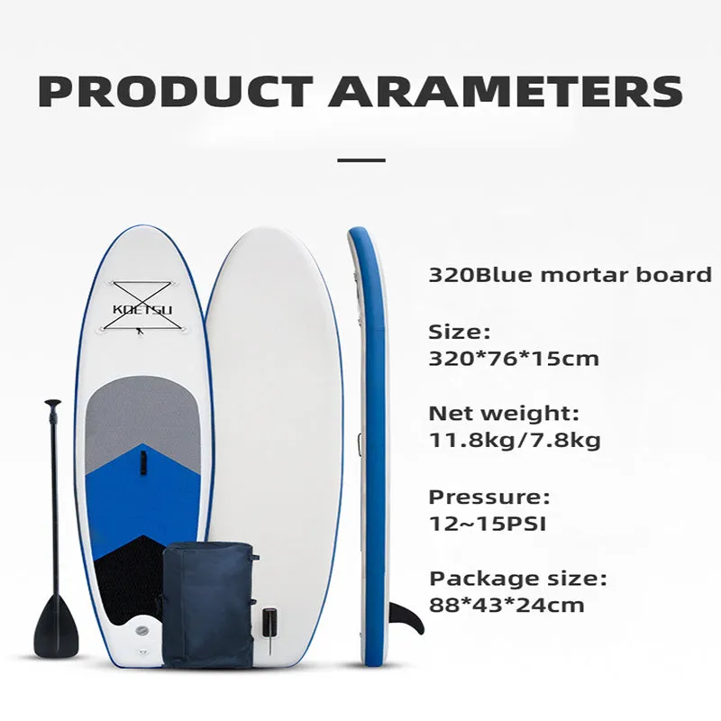 Foldable Inflatable Surfboard Anti-Skidding White Paddle Board